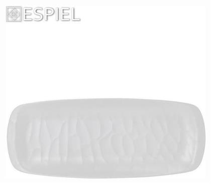 Wavy Πιάτο Ρηχό από Μελαμίνη Matte White 26.5x11cm Espiel