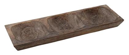 Ξύλινη Ορντεβιέρα 3 Θέσεων Καφέ Π45xΜ13xΥ4cm Espiel