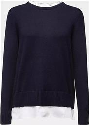 Esprit γυναικεία πλεκτή μπλούζα με layer - 990EE1I308 - Μπλε Σκούρο από το Notos