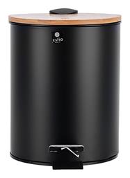 Bamboo Essentials Inox Καλαθάκι Μπάνιου 5lt Μαύρο Estia