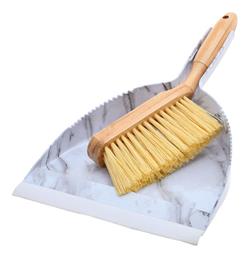 Bamboo Essentials Marble Σκουπάκι με Φαράσι από Ξύλο 04-14360 Estia