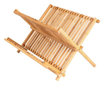 Bamboo Essentials Στεγνωτήρας Νεροχύτη Διώροφος Πτυσσόμενος Ξύλινος σε Καφέ Χρώμα 42x27.5x38cm Estia