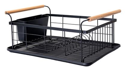 Bamboo Essentials Στεγνωτήρας Νεροχύτη Μεταλλικός σε Μαύρο Χρώμα 44x32x20cm Estia