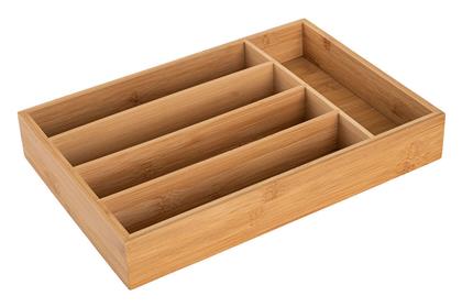 Bamboo Essentials Θήκη για Μαχαιροπίρουνα Συρταριού Ξύλινη σε Καφέ Χρώμα 23x33x4.5cm Estia