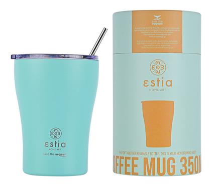 Coffee Mug Save The Aegean 350ml Bermuda Green Estia