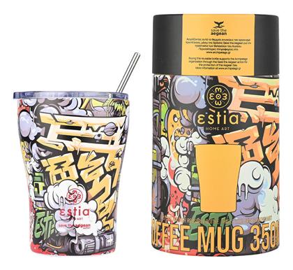 Coffee Mug Save The Aegean 350ml Graffiti rhythm Estia