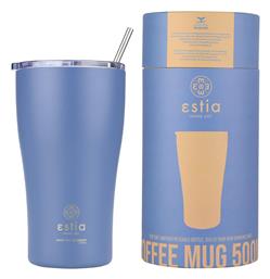 Coffee Mug Save The Aegean 500ml Denim Blue Estia