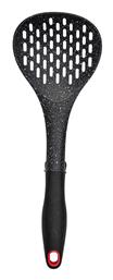 Cooktech Ρηχή Κουτάλα Ξαφρίσματος Τρυπητή Πλαστική Μαύρη 32cm 1τμχ Estia