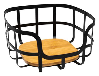 ESSENTIALS Φρουτιέρα από Μπαμπού Μαύρη 34.5x19x17εκ. Estia