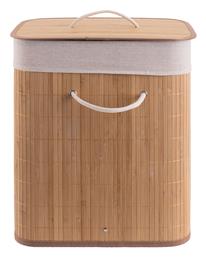 Καλάθι Απλύτων Bamboo Πτυσσόμενο με Καπάκι 40x30x50cm Estia