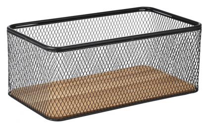 Καλάθι Αποθήκευσης Bamboo Μαύρο 30.5x16.5x12.5cm Estia