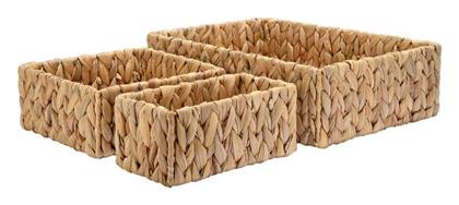Καλάθι Αποθήκευσης Ψάθινο 36x24x10cm 3τμχ Estia