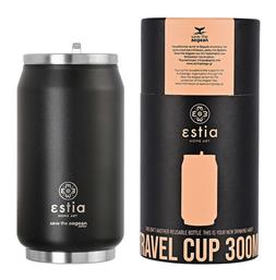 Travel Cup Save the Aegean 300ml Midnight Black Estia