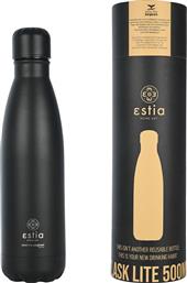 Estia Travel Flask Save Aegean Μπουκάλι Θερμός Matte Black 500ml από το Katoikein