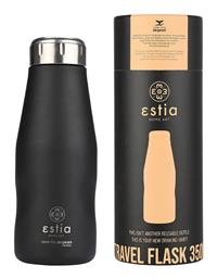 Travel Flask Save the Aegean 350ml Midnight Black Estia