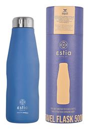 Travel Flask Save the Aegean 500ml Denim Blue Estia