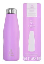 Travel Flask Save the Aegean 500ml Lavender Purple Estia