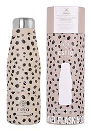 Travel Flask Save the Aegean 500ml Leopard Taupe Estia