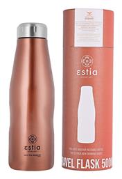 Travel Flask Save the Aegean 500ml Rose Gold Estia
