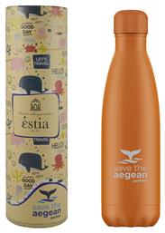 Travel Flask Save The Aegean Burnt Orange 0.5lt Estia