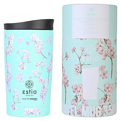 Travel Mug Save The Aegean 350ml Blossom Green Estia
