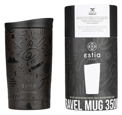 Travel Mug Save The Aegean 350ml Noir echo Estia