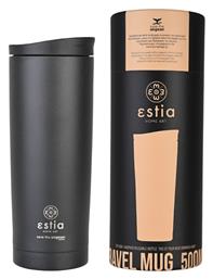 Travel Mug Save The Aegean 500ml Midnight Black Estia