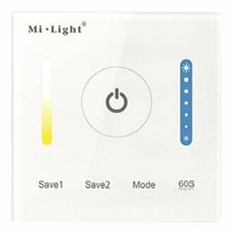 CCT 15A Επιτοίχιος Διακόπτης Dimmer χωρίς Πλαίσιο LED Αφής 360W σε Λευκό Χρώμα Eurolamp