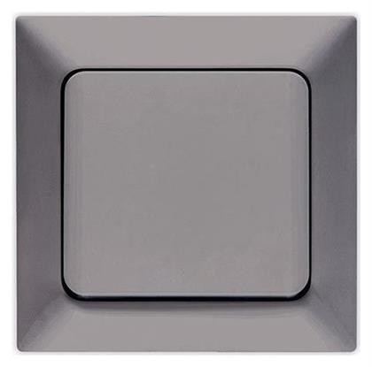 Χωνευτός Διακόπτης Τοίχου Φωτισμού Μονός με Πλαίσιο Μεσαίος Aller Retour Eurolamp