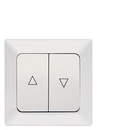 Χωνευτός Διακόπτης Τοίχου Ρολών Διπλός με Πλαίσιο Eurolamp