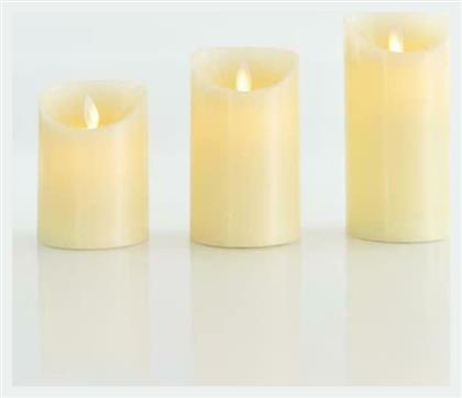 Χριστουγεννιάτικο Κερί Λευκό Μπαταρίας 10x7.5εκ. Eurolamp