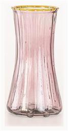 Διακοσμητικό Βάζο Γυάλινο Μωβ 12.4x10.3x24cm Eurolamp