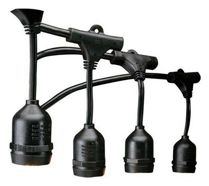 Στεγανή Γιρλάντα Φωτισμού 10m με 10 Ντουί E27 Eurolamp