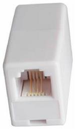 Μούφα RJ11 Λευκό Eurolamp