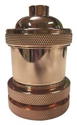 Ντουί Ρεύματος με Υποδοχή E27 σε Ροζ Χρυσό χρώμα 147-23066 Eurolamp