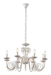 Πολυέλαιος 8xE14 με Κρύσταλλα Διάφανος 144-47016 Eurolamp