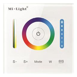 RGB 15A Επιτοίχιος Διακόπτης Dimmer χωρίς Πλαίσιο LED Αφής 360W σε Λευκό Χρώμα Eurolamp