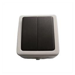 Στεγανός Εξωτερικός Διακόπτης Τοίχου Φωτισμού με Πλαίσιο Eurolamp