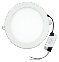 Στρογγυλό Χωνευτό LED Panel 20W με Φυσικό Λευκό Φως 4000K 22.5εκ. Eurolamp