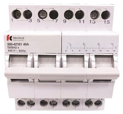 Τετραπολικός Διακόπτης Ράγας 415V 40A Eurolamp
