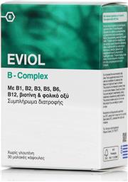 Eviol B-Complex Βιταμίνη για Ενέργεια, τα Μαλλιά & τo Δέρμα 30 μαλακές κάψουλες