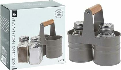 Σετ Αλατοπίπερο Γυάλινο με Βάση 2τμχ Excellent Houseware