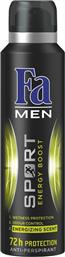 Fa Men Sport Energy Boost Energizing Scent 72h Protection Anti-perspirant Spray 150ml Κωδικός: 13312475 από το e-Fresh
