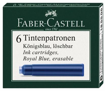 Faber-Castell Ανταλλακτικό Μελάνι για Πένα σε Μπλε χρώμα 6τμχ - Faber Castell