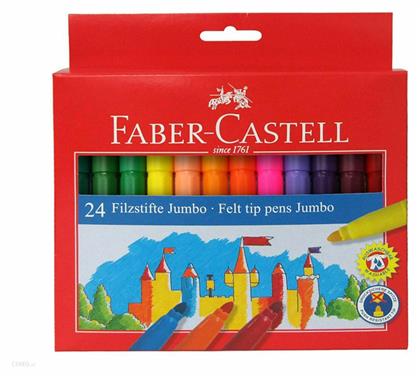 Faber-Castell Jumbo Πλενόμενοι Μαρκαδόροι Ζωγραφικής Χονδροί σε 24 Χρώματα - Faber Castell