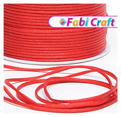 Κορδόνι Σατέν Κόκκινο 2mm x 50m Fabi