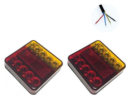 Σετ Φώτα Τρέιλερ LED Αδιάβροχα με Βίδες 12V 10SMD 2τμχ Factory
