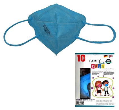 Μάσκα Προστασίας FFP2 NR για Παιδιά Sky Blue 1τμχ Famex