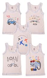 Φανελάκια Παιδικά Αμάνικα Τύπωμα Trendy Fanp03-λευκό - Trendy Kids