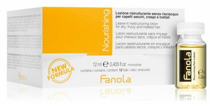 Nourishing Οροί Μαλλιών Αμπούλες Μαλλιών Αναδόμησης 12x12ml Fanola